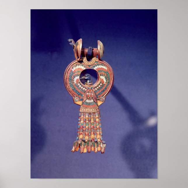 Right earring from a pair earrings with a poster (Front)