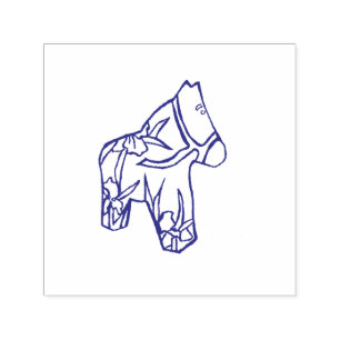 Right Facing Iris Horse Self Inking Stamp