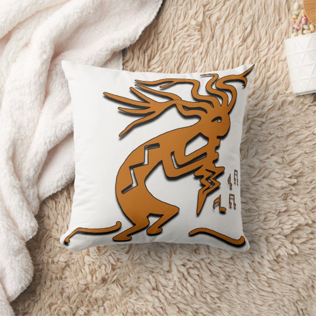 Right Facing Kokopelli Musician Cushion (Blanket)