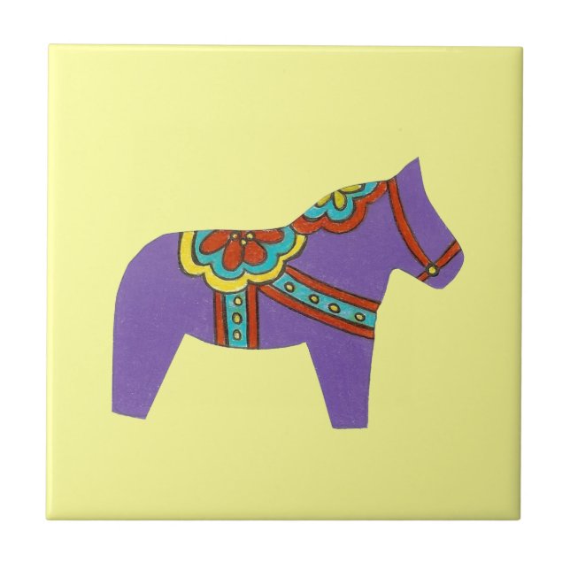 Right facing Purple Horse Tile (Front)
