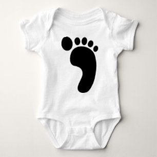 Right Foot Print Baby Bodysuit