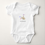 Right hand rule cross product Physics gang sign Baby Bodysuit<br><div class="desc">physicists are tough.</div>