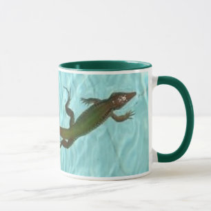 right-handed Swimming Lizard mug