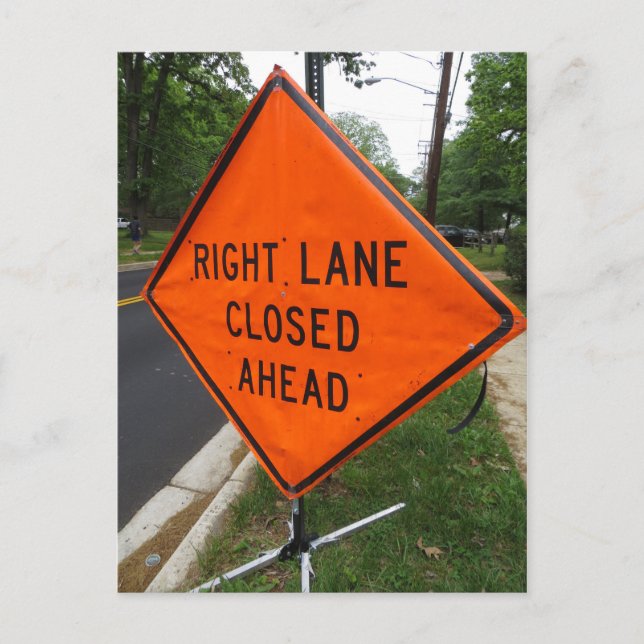 Right Land Closed Postcard (Front)