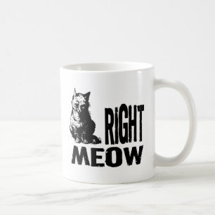 Right MEOW! Funny Evil Kitty Coffee Mug