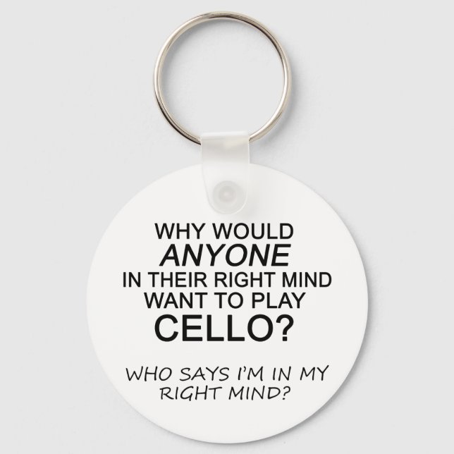 Right Mind Cello Key Ring (Front)