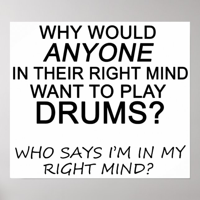Right Mind Drums Poster (Front)