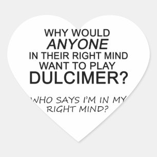 Right Mind Dulcimer Heart Sticker