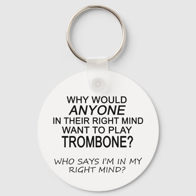 Right Mind Trombone Key Ring (Front)