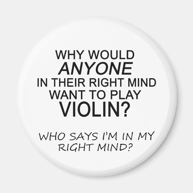 Right Mind Violin Magnet (Front)