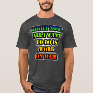 Right Now All I Want To Do Is Work On Hair T-Shirt
