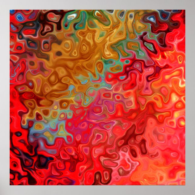 Right Now Ride Abstract 55.1 Poster (Front)