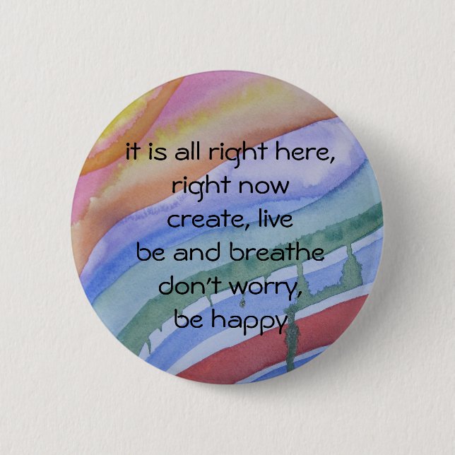 "right now" watercolor button (Front)