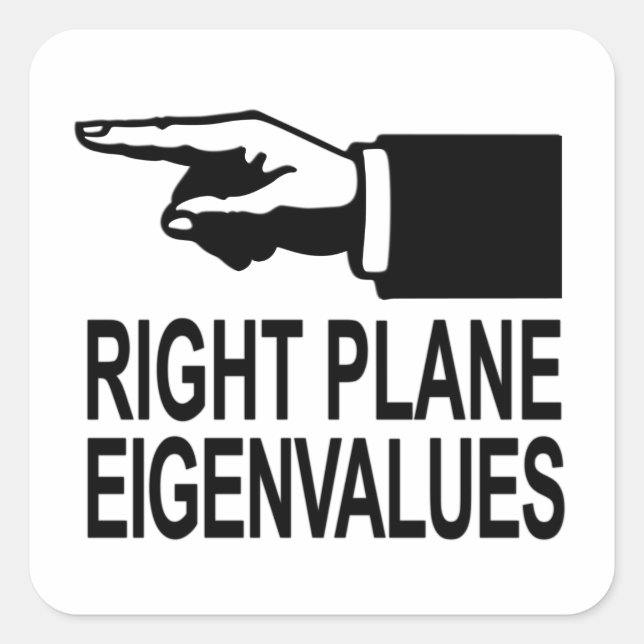 Right Plane Eigenvalues Square Sticker (Front)