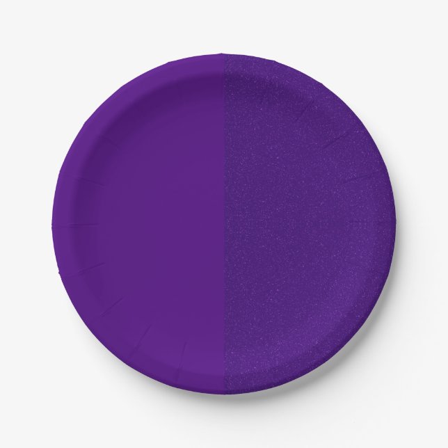 Right Sparkle Purple Paper Plate – Customisable (Front)
