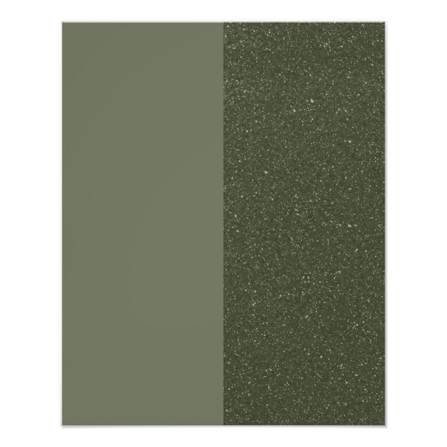 Right-Split Moss Green Noise Photo Enlargement Print (Front)