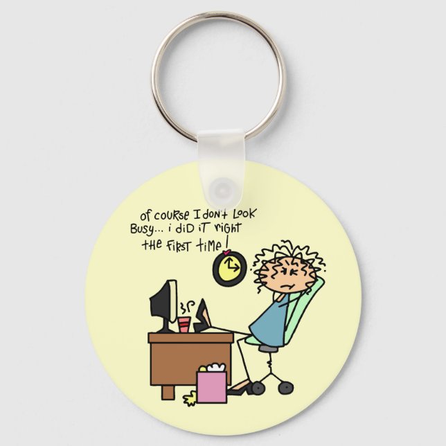 Right The First Time Humour Key Ring (Front)