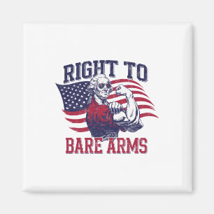 Right To Bare Arms George Washington Bodybuilder G Magnet