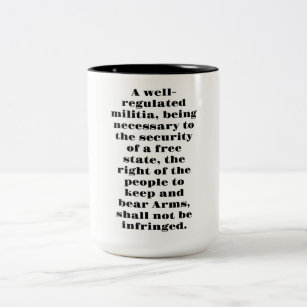 Right to Bear Arms - Second Amendment Pride Two-Tone Coffee Mug