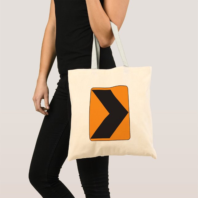 Right Turn Road Sign Tote Bag (Creator Uploaded)