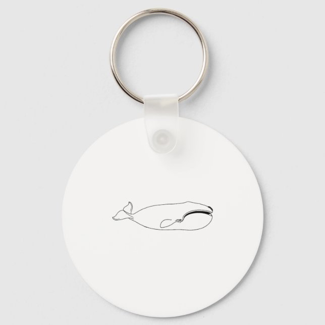 Right Whale (untitled) Key Ring (Front)