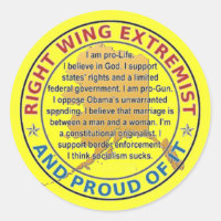 RIGHT WING EXTREMIST BUMPER STICKER - ALASKA