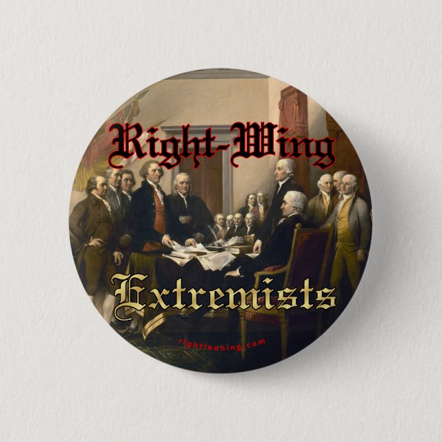 Right-Wing Extremists 6 Cm Round Badge (Front)