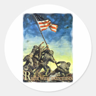 Right Wing Extremists Classic Round Sticker