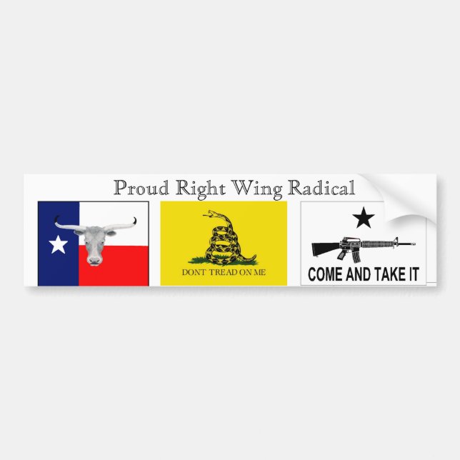 Right Wing Radical Bumper Sticker (Front)