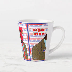 Right Wing Rooster Latte Mug