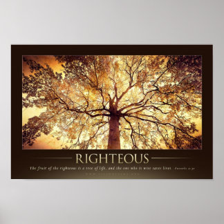 RIGHTEOUS - Christian Motivational Poster