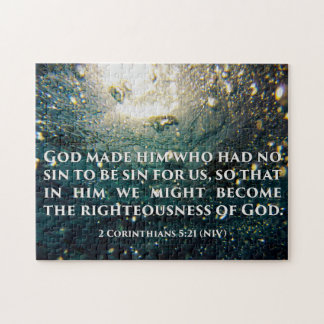Righteous of God 2 Corinthians 5:21 Scripture Art Jigsaw Puzzle