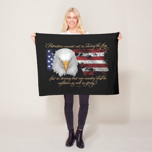Righteous Patriotism Fleece Blanket (In Situ)