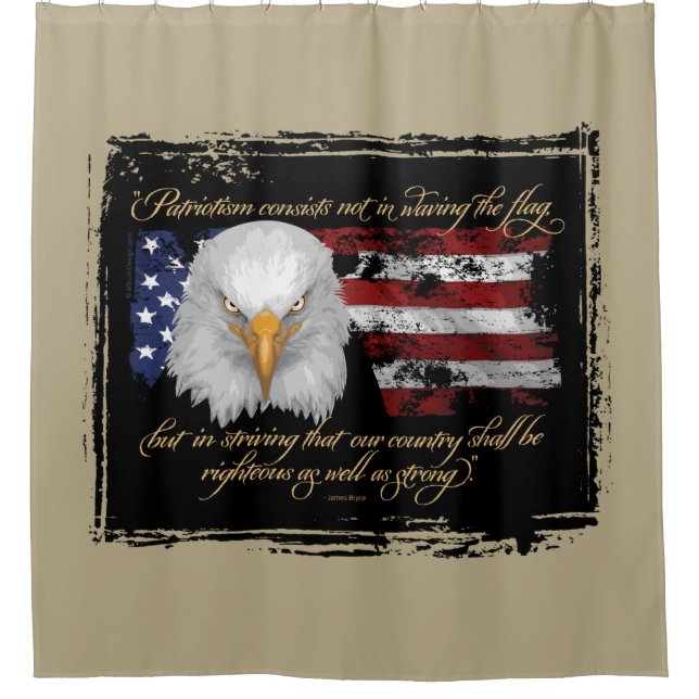 Righteous Patriotism Shower Curtain (Front)