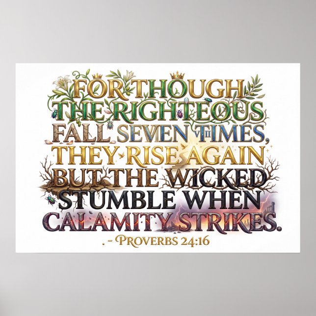 Righteous Rise Again Though They Fall Seven Times Poster (Front)