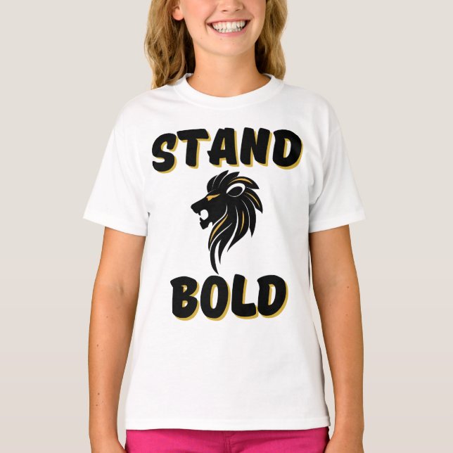 Righteous Stand Bold As Lions Girl's T-Shirt (Front)