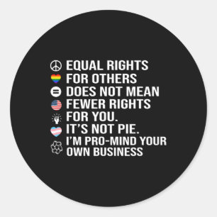 Rights For Others Lgbtq+ For Harris Wheimer 2024 Classic Round Sticker