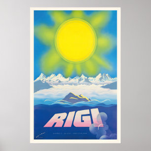 Rigi Swiss Switzerland Bernese Ski Winter Sport Poster