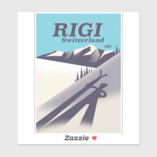 Rigi Switzerland ski travel poster