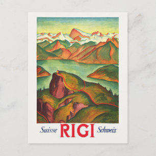 Rigi Switzerland Vintage Poster 1933 Postcard