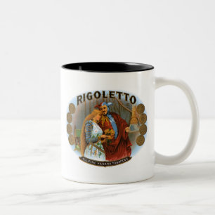 Rigoletto All Fine Havana Tobaccos Cigar Label Two-Tone Coffee Mug