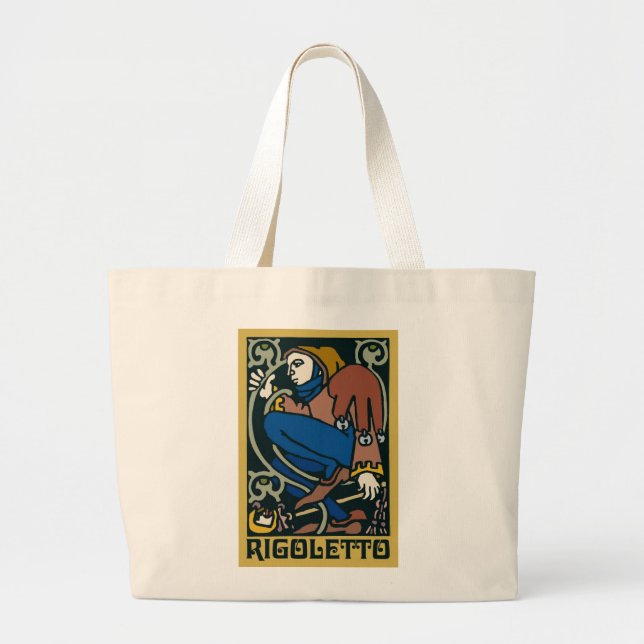 Rigoletto, Opera Large Tote Bag (Front)