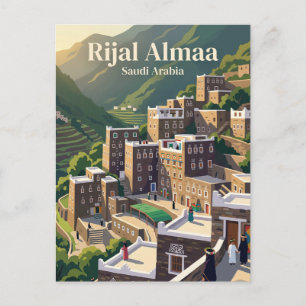 Rijal Almaa Saudi Arabia Postcard