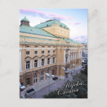 Rijeka, Croatia city view postcard