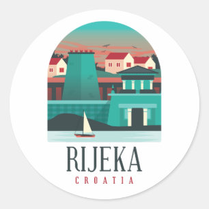 Rijeka Croatia   Classic Round Sticker
