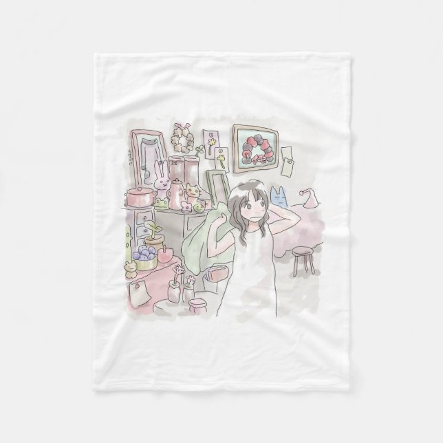 Riji Saniwa Fleece Blanket (Front)