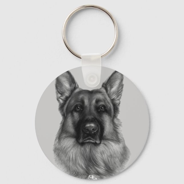 Rikko, German Shepherd Key Ring (Front)