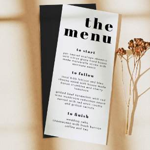 RILEY Bold Modern Retro Long Let's Eat Menu Card