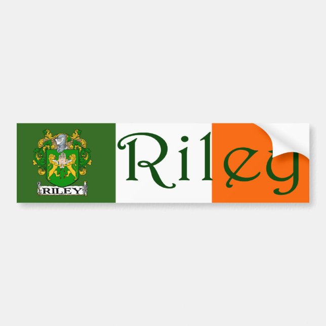 Riley Coat of Arms Flag Bumper Sticker (Front)