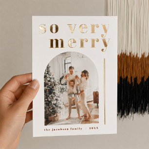 RILEY Festive So Very Merry Arch Christmas Card